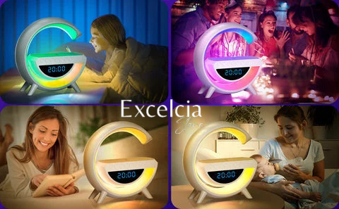 Lampara Led Inteligente Cargador Inalámbrico, Reloj, Parlante