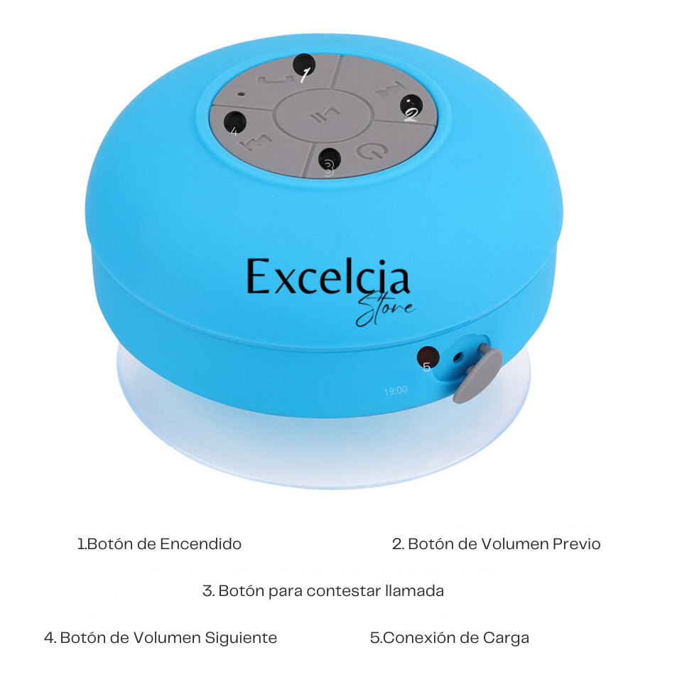 Parlante Portátil para Ducha Bluetooth