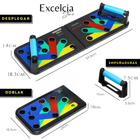 Tabla plegable para Push Up distintas Zonas