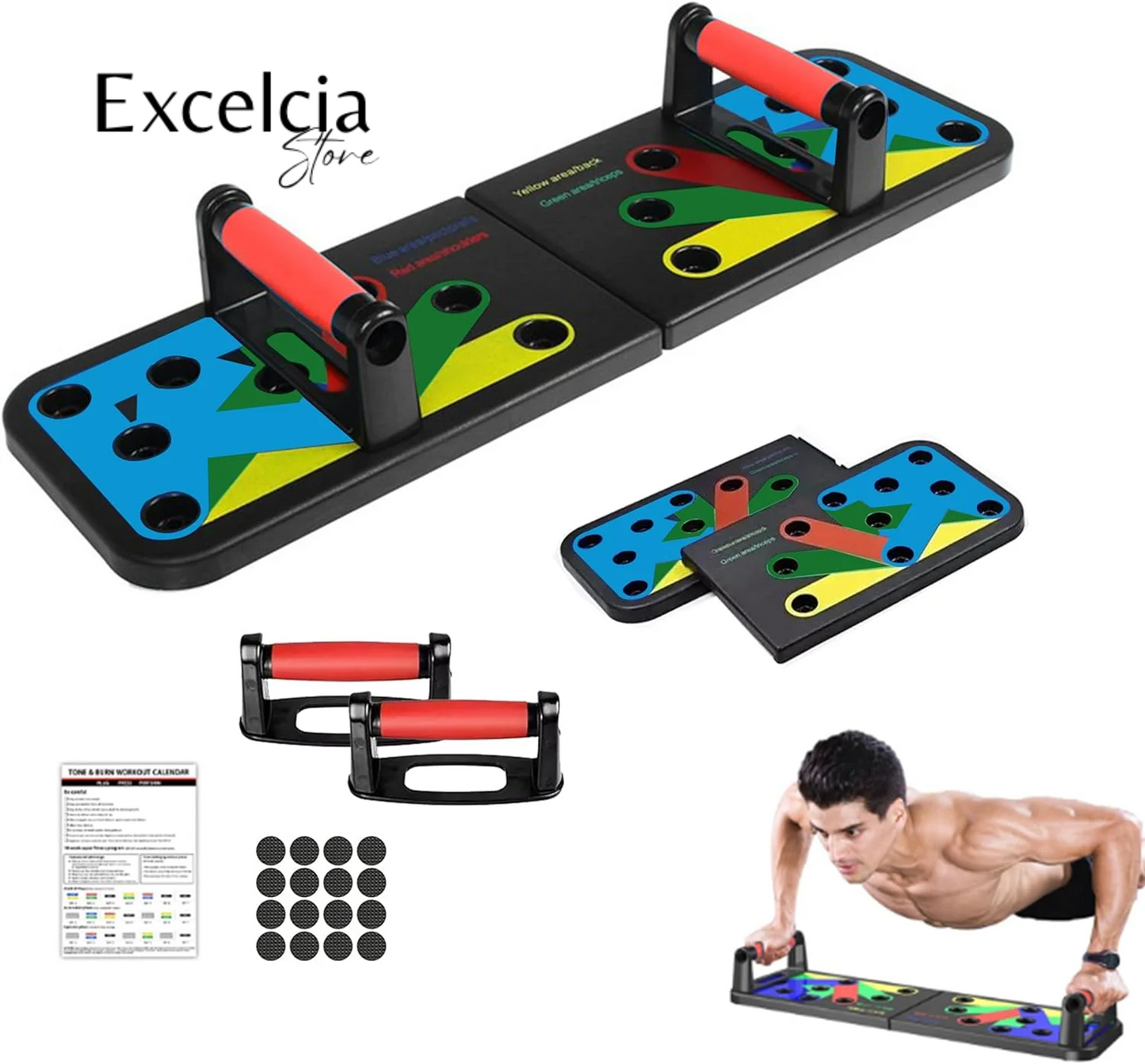 Tabla plegable para Push Up distintas Zonas